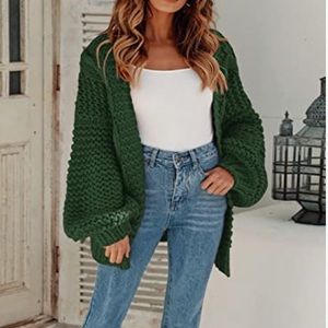 Emerald Green Chunky Knit Sweater